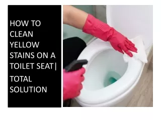 How to clean yellow stains on a toilet seat