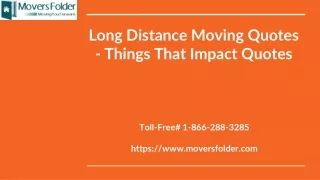 long distance moving quotes things that impact quotes