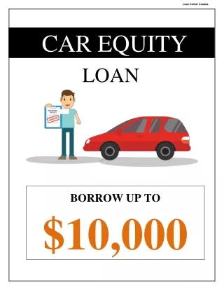 Quick Online Car Equity Loan in Canada