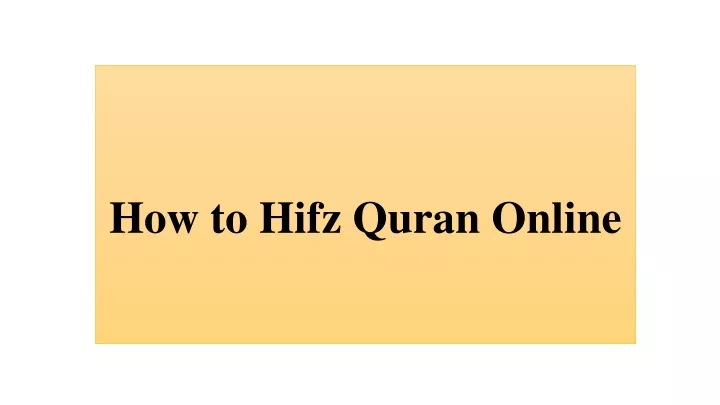 how to hifz quran online