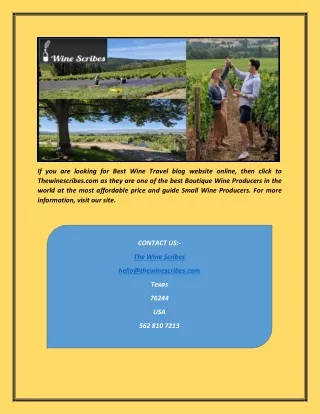 if you are looking for best wine travel blog