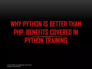 Why Python is better than PHP?