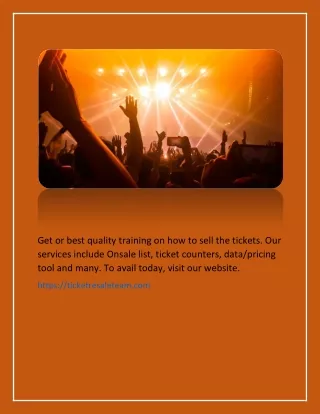 Resell Concert Tickets |- (Ticketresaleteam.com )