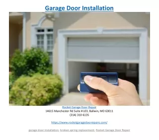 garage door installation