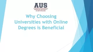 Why Choosing Universities with Online Degrees is Beneficial?