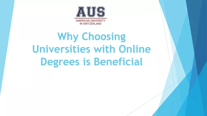 why choosing universities with online degrees is beneficial