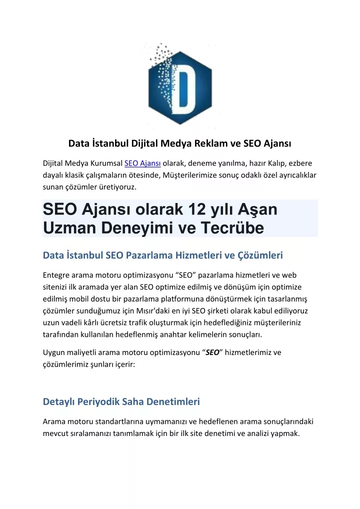 data stanbul dijital medya reklam ve seo ajans