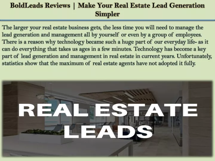 boldleads reviews make your real estate lead