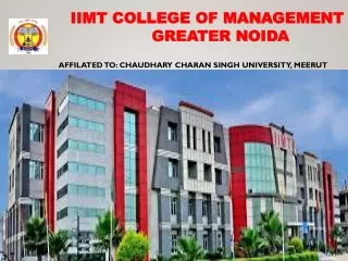 iimt college of management greater noida affilated to chaudhary charan singh university meerut