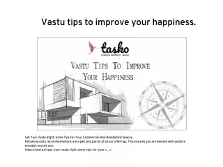 Vastu tips to improve your happiness.