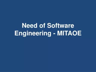 need of software engineering mitaoe