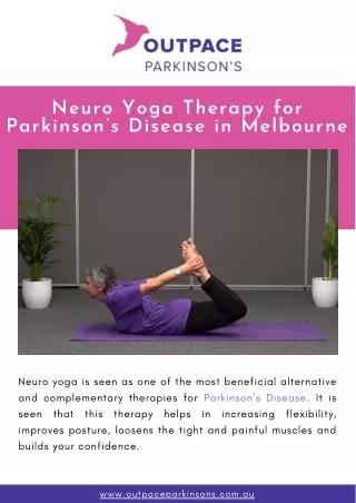 Neuro Yoga Therapy for Parkinson’s Disease in Melbourne