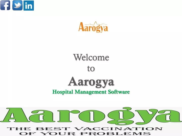 welcome to aarogya hospital management software