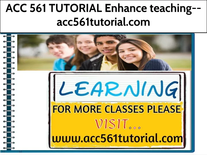 acc 561 tutorial enhance teaching acc561tutorial