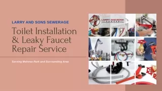 Toilet Installation & Leaky Faucet Repair Service Melrose Park