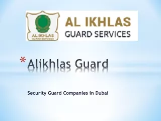 Security services company in Dubai