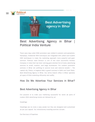 Best Advertising Agency in Bihar