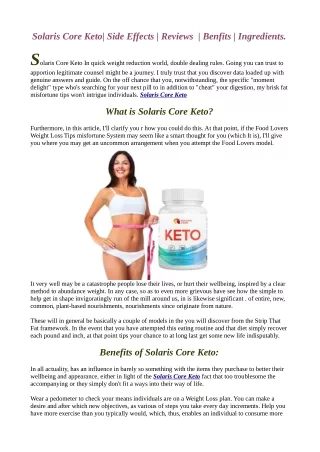 Solaris Core Keto Where to buy,Read Price, Reviews & Scam!