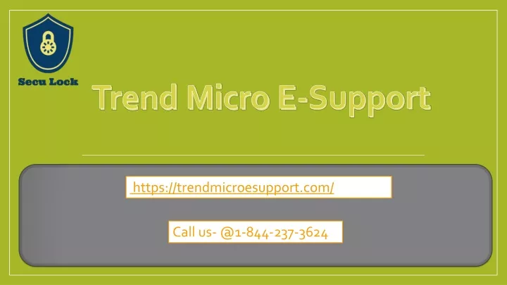 trend micro e support