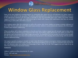 window glass replacement