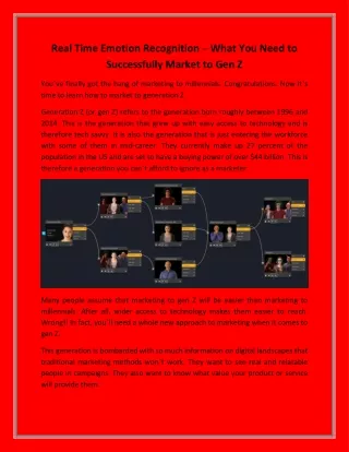 real time emotion recognition what you need