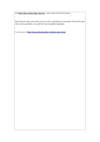get best uber clone open source uber clone