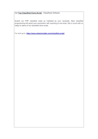 get top classified clone script classifieds
