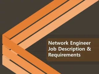 Network Engineer Job Description & Requirements