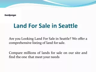 land for sale in seattle
