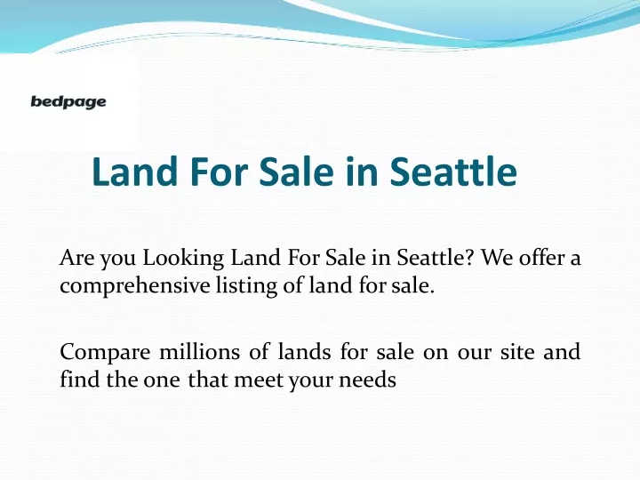 land for sale in seattle