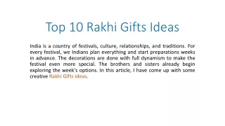 Top 10 Rakhi gifts Ideas for siblings.