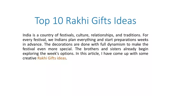 top 10 r akhi gifts i deas