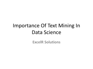 Importance of text mining in data science