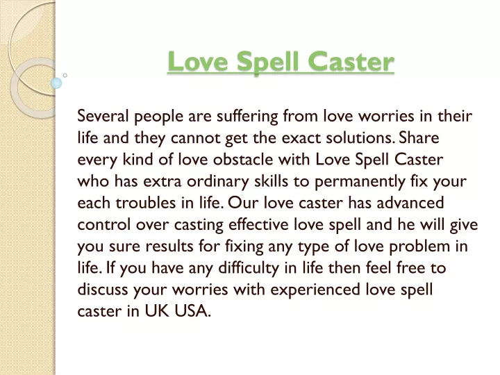love spell caster
