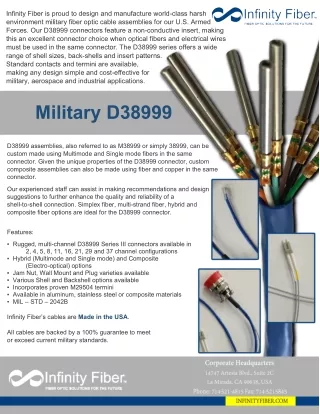 Military D38999 Assemblies
