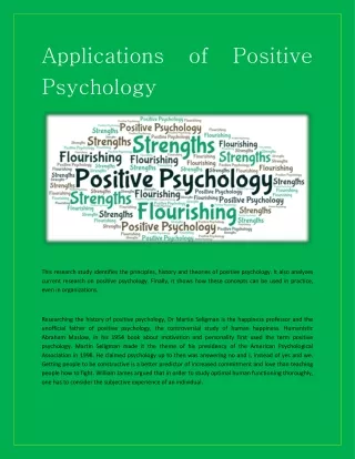 positive psychology programs