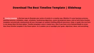 download the best timeline template slideheap