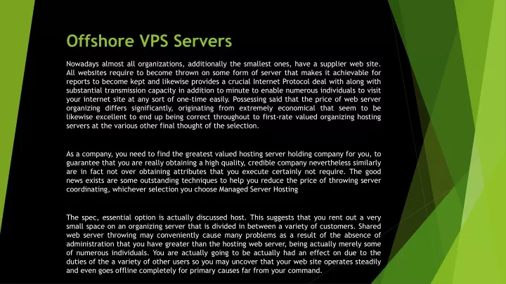 offshore vps servers