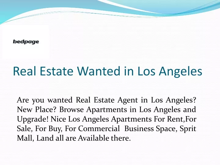 real estate wanted in los angeles