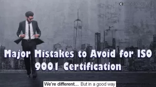 major mistakes to avoid for iso 9001 certification