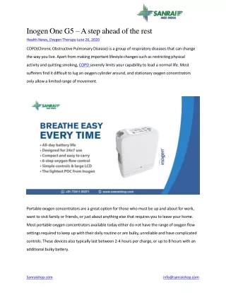 inogen one g5 a step ahead of the rest