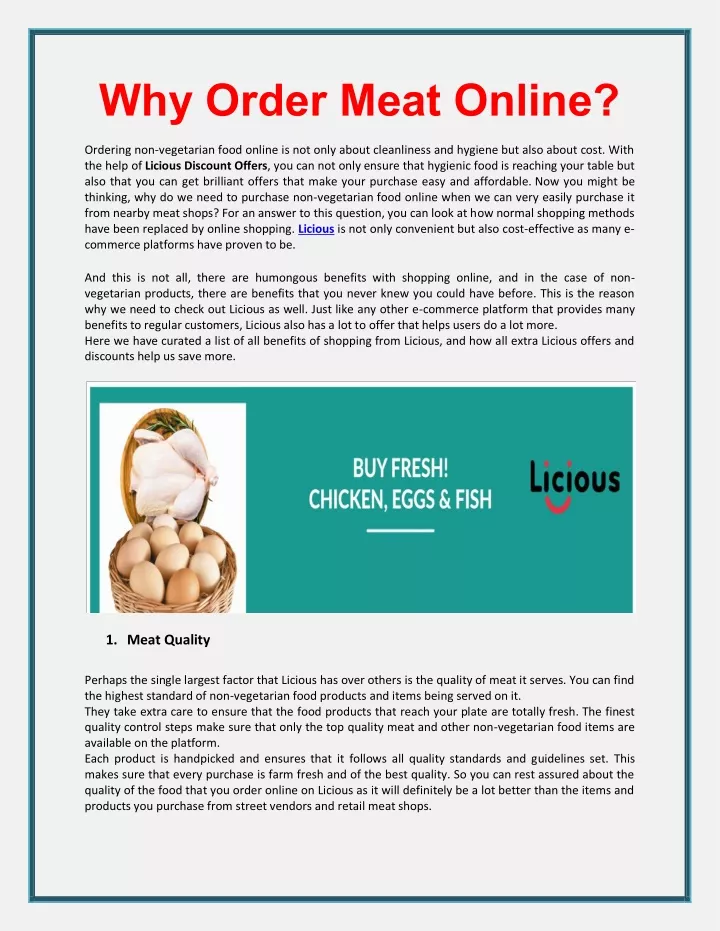 why order meat online