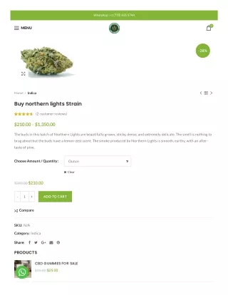 Buy Northern Lights Strain Online | Northern Lights (Indica)