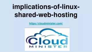 implications of linux shared web hosting