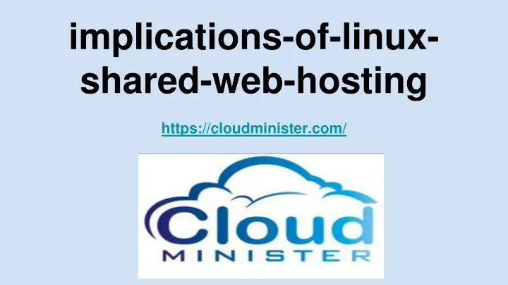 implications of linux shared web hosting