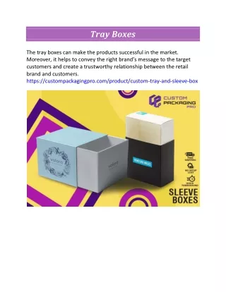 tray boxes