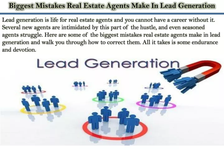 biggest mistakes real estate agents make in lead