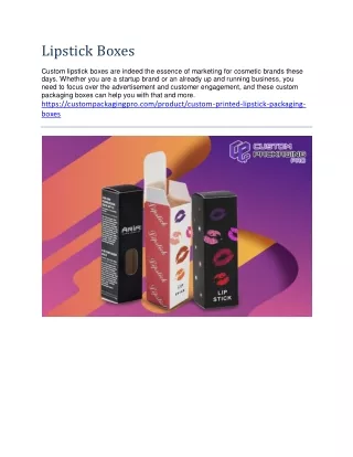 lipstick boxes custom lipstick boxes are indeed