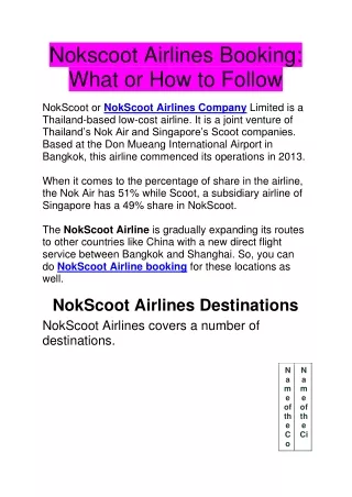 nokscoot airlines booking what or how to follow
