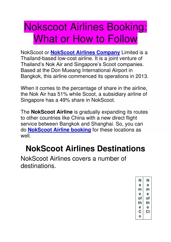 nokscoot airlines booking what or how to follow
